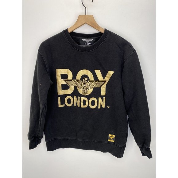 BOY Crew Neck Long Sleeve Sweatshirt Black Size M - Picture 1 of 7